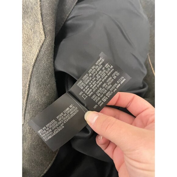 Zara Mens Leather Jacket Coat Large L Dark Olive Green Button Up 4416/500 NWT - Picture 9 of 12